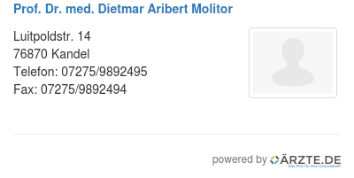 Prof dr med dietmar aribert molitor