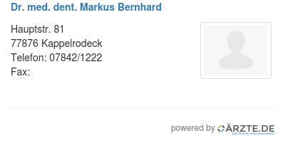 Dr med dent markus bernhard 512260