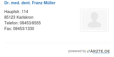 Dr med dent franz mueller