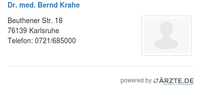 Dr med bernd krahe