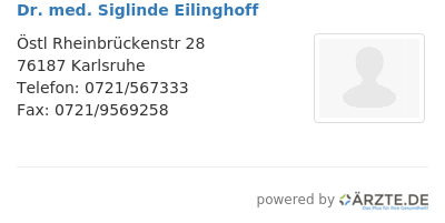 Dr med siglinde eilinghoff