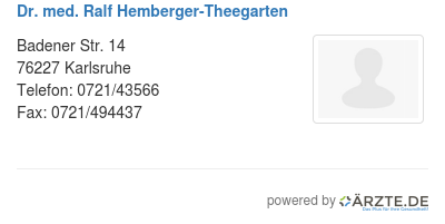 Dr med ralf hemberger theegarten