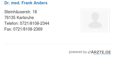 Dr med frank anders