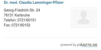 Dr med claudia lamminger pfitzer