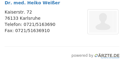 Dr med heiko weisser