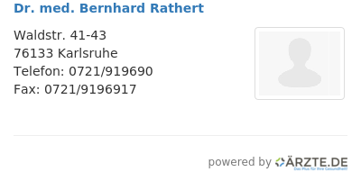 Dr med bernhard rathert