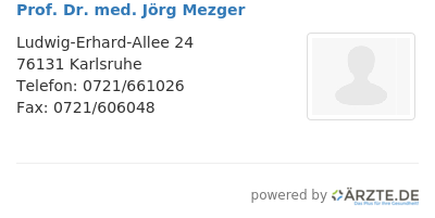 Prof dr med joerg mezger