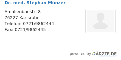 Dr med stephan muenzer