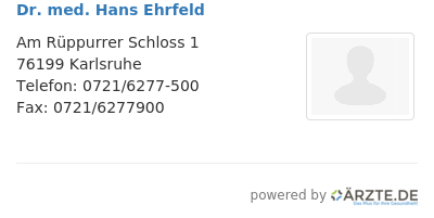 Dr med hans ehrfeld