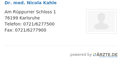 Dr med nicola kahle