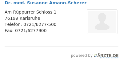 Dr med susanne amann scherer