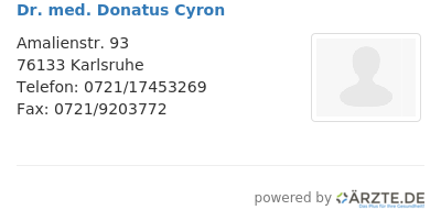 Dr med donatus cyron