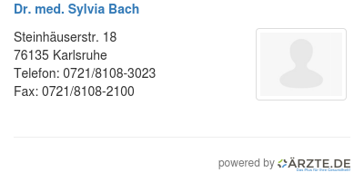 Dr med sylvia bach