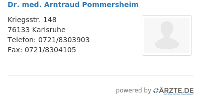 Dr med arntraud pommersheim