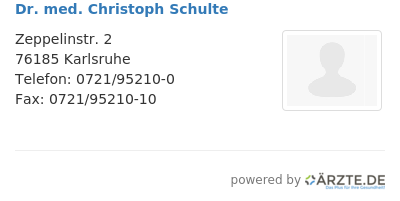 Dr med christoph schulte