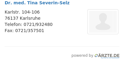 Dr med tina severin selz