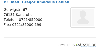 Dr med gregor amadeus fabian
