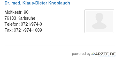 Dr med klaus dieter knoblauch 297875