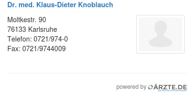 Dr med klaus dieter knoblauch