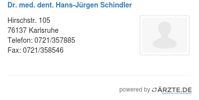Dr med dent hans juergen schindler