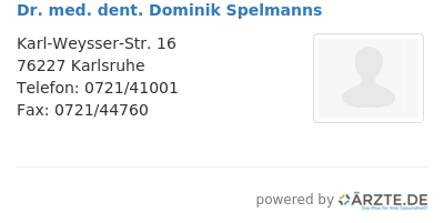 Dr med dent dominik spelmanns