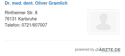 Dr med dent oliver gramlich