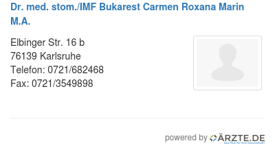 Dr med stom imf bukarest carmen roxana marin m a