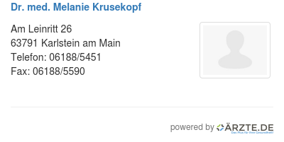 Dr med melanie krusekopf
