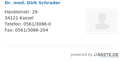 Dr med dirk schrader