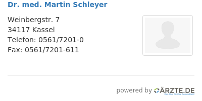 Dr med martin schleyer