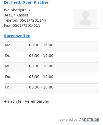 Dr med sven fischer 603077