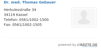 Dr med thomas gebauer