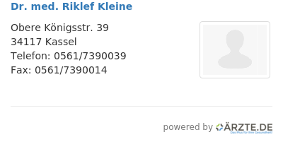 Dr med riklef kleine