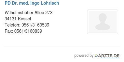 Pd dr med ingo lohrisch