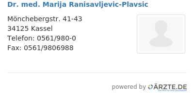 Dr med marija ranisavljevic plavsic