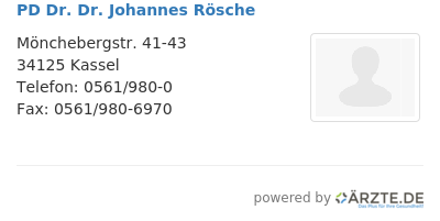 Pd dr dr johannes roesche
