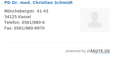 Pd dr med christian schmidt