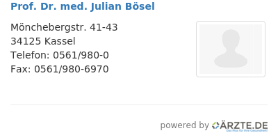 Prof dr med julian boesel