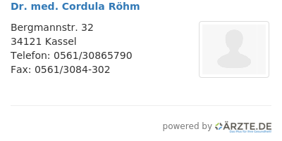 Dr med cordula roehm