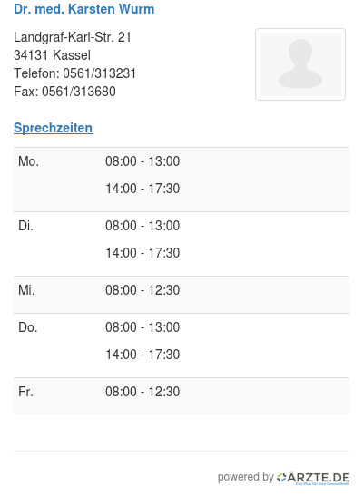 Dr med karsten wurm