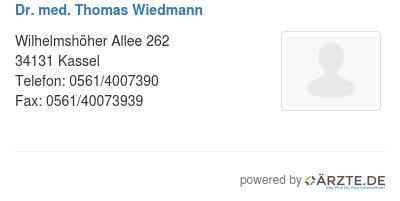 Dr med thomas wiedmann
