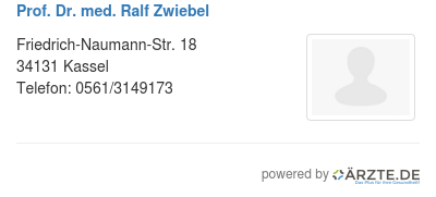 Prof dr med ralf zwiebel