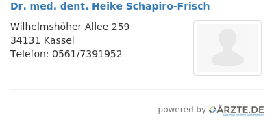 Dr med dent heike schapiro frisch
