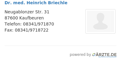 Dr med heinrich briechle
