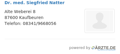 Dr med siegfried natter