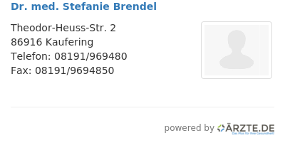 Dr med stefanie brendel