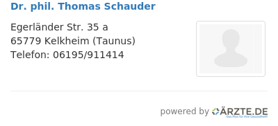Dr phil thomas schauder
