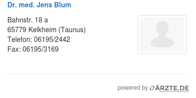 Dr med jens blum