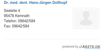 Dr med dent hans juergen dollhopf