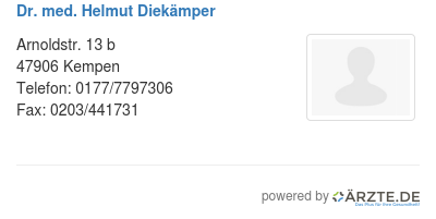Dr med helmut diekaemper